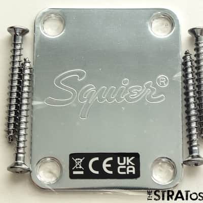 Fender Squier Affinity Series, Jazz Bass, NECK PLATE, Chrome.