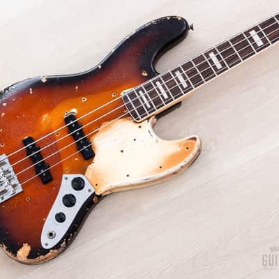 1968 Fender Jazz Bass Sunburst Faux Burst Vintage Bass w/ Case