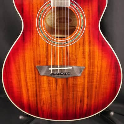Washburn Festival EA55G Koa Mini Jumbo Acoustic-Electric Guitar
