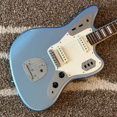 2023 Fender MIJ Traditional II Late '60s Jaguar Ice Blue Mettalic IBM W/Matching Headstock, Block Inlay Made in Japan