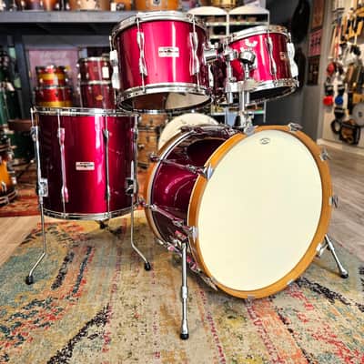 Yamaha 9000 Series Recording Custom Drum Kit 22-16-13-12" in Garnet Red - Birch Shells Made In Japan 1979