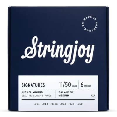 Stringjoy 11-50 Balanced Medium Gauge Signatures - Nickel Wound Electric Guitar Strings