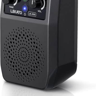 LEKATO Mini Electric Guitar Amp 5W, Portable Guitar Amp Bluetooth with Built-in 4 Effects, Clean Distortion Overdrive Reverb, Rechargeable Small Amplifier for Practice, Black (JA-05G)