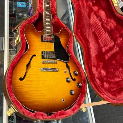 Gibson ES-335 Figured Semi-hollowbody Electric Guitar - Iced Tea, 2023