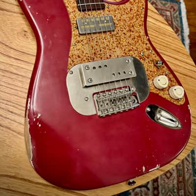 Waterslide Guitars S-Style Coodercaster 'Aged Wine Red' Nitro, PLEK'd Maple/Rosewood Neck, Mojo Lap Steel + Gold Foil Pickups