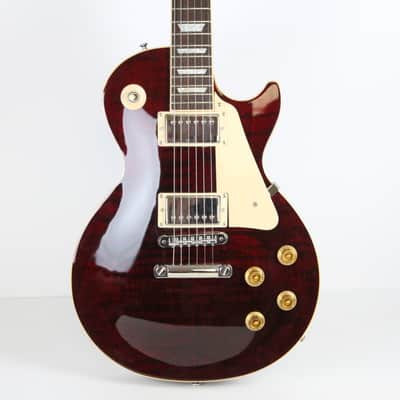 2002 Vintage Gibson Les Paul Standard Plus Wine Red Tiger FLAME Top 1950's 50's Neck