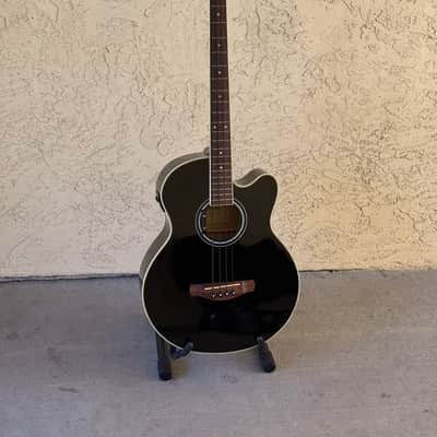 Ibanez AEB5E-BK Acoustic-Electric Bass Black w/ Original Hard Shell Case Exc Cond