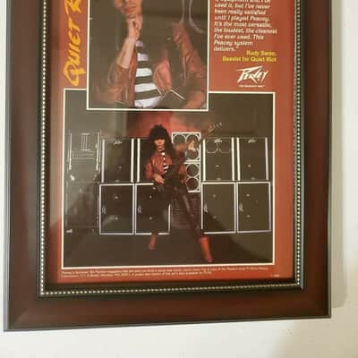 1984 Peavey Amps Promotional Ad Framed Rudy Sarzo Quiet Riot Original