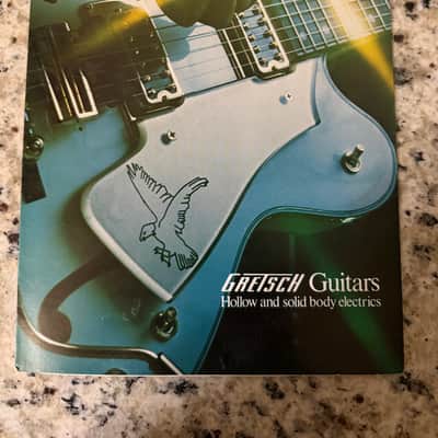 Gretsch Hollow & Solid Body Electrics Catalog Brochure 1972 ROC Jet White Falcon Viking country club streamliner 7615 Bass Van Epps clipper double anniversary