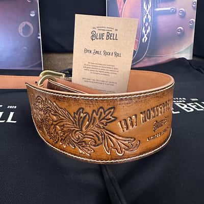 Blue Bell Straps MONTEREY Artisan Custom for Al’s Music Factory Gold Hardware Aniline Patina Washed