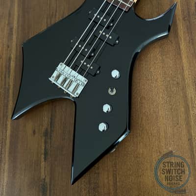 BC Rich Warlock Bass Guitar, Metallic Black, 2000’s