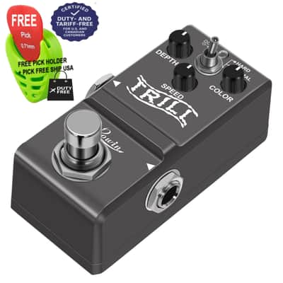 Rowin TRILL Tremolo Pedal Photoelectric Classic Type Tones, FREE PICKS + HOLDER+ FREE SHIP USA