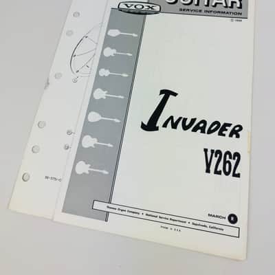 Vox V262 Invader Service Information Manual 1969