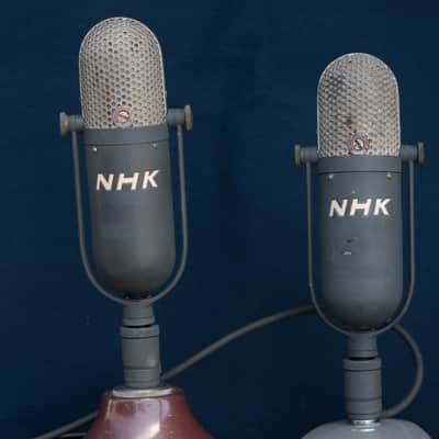 Aiwa RV-1A NHK Ribbon Mics Pair Aiwa RV-1A 1950's~1970's - Blue/ Grey