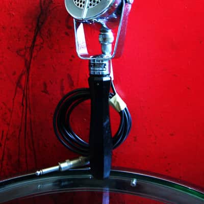 Vintage RARE 1940's Webster W1236 crystal microphone w period handle & cable Shure Electro Voice # 2