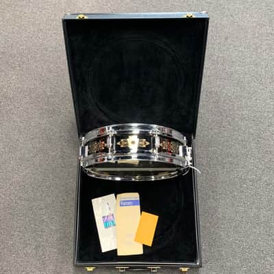 *RARE* 80's/90's Ludwig 3x13 Engraved Black Beauty #84 Piccolo Snare Drum w/ Hard Case