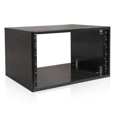 SDRK-Y6D | DIY 6U Desktop Studio Rack for Home Studio and Recording Room, Baltic Birch Plywood, Black Espresso