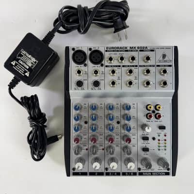 Behringer Eurorack MX 602A Ultra-Low Noise 6 Channel Mixer w Power Adapter