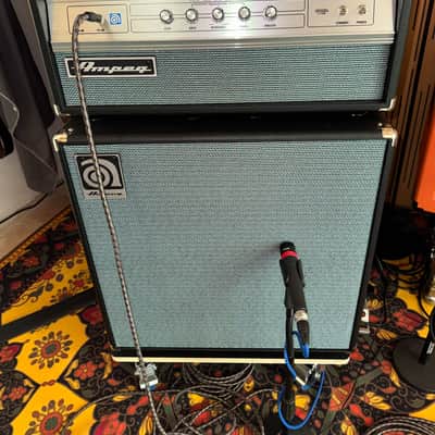 Ampeg V-4B 100-watt Tube Bass Head + Ampeg SVT-212AV closed-back bass Cabinet 2024 - black & grey/silver (standard classic)