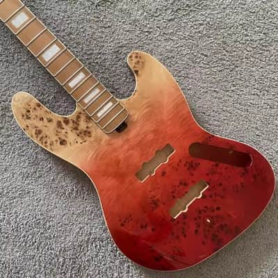 Custom DIY Project 4 String Jazz Bass Style Alder Body, Roasted Maple Neck