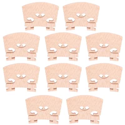 10 Pack 3/4 Maple Primary Color Violin Bridge For Violin Parts Music Instrument Replacement