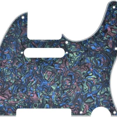 8 Hole Tele Style Guitar Pickguard TL Pick Guard with Pickup Mounting Screw Holes for Tele/Telecaster Abalone Pearl