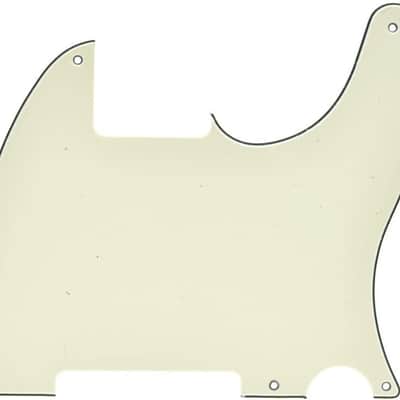 5 Hole Tele Blank Guitar Pickguard Tele Pick Guard Scratch Plate for Telecaster Esquire Aged White 3 Ply