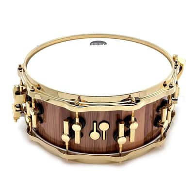 Sonor SQ2 Heavy Beech Snare Drum 14x6 American Walnut Gloss w/Gold Hardware