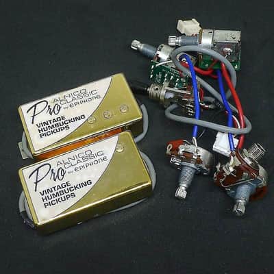 Epiphone Gold Guitar Alnico Classic Humbucker Pickups with Wiring Harness