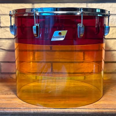 Ludwig 14x16” Vistalite Concert Tom 1970s - Tequila Sunrise