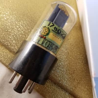 Fivre 6SN7GT tNOS AT1000 TESTED Vacuum Tube RARE grey ladder black base Italy dual triode 1956