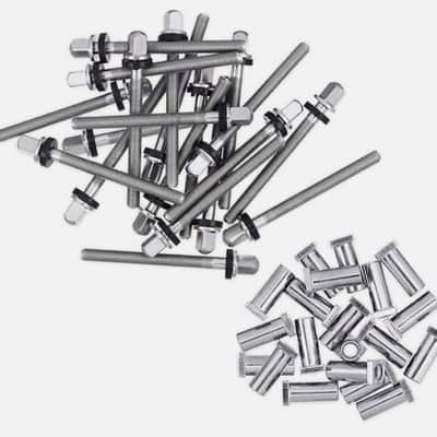 DW True Pitch 50 Tension Rod w/ Receiver Nut for 6" Deep Snare Drums (20 Pack)