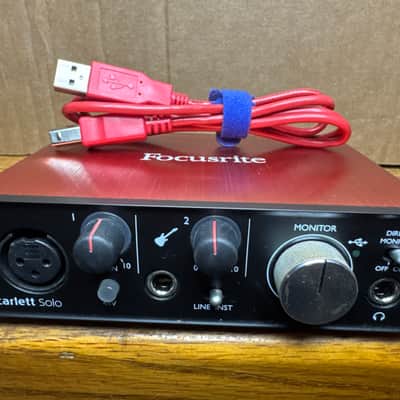 Focusrite Scarlett Solo 2nd Gen USB Audio Interface with 3ft interface cable