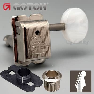 NEW Gotoh SDS510-P5W 6-In-Line Vintage Style Tuners Fender Strat Tele - NICKEL