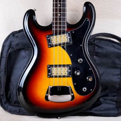 Univox Hi-Flier Phase 4 Bass MIJ 1970s Sunburst Vintage Japan w/ Bag