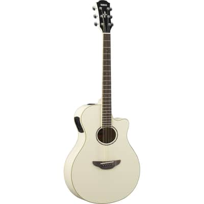 Yamaha APX600 Thinline Acoustic Guitar with Electronics 2010s - Vintage White