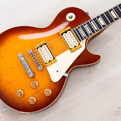 1980 Tokai Reborn Old Love Rock LS120 Original Burst w/ Lifton-Style Case, Double Cream DiMarzio PAF