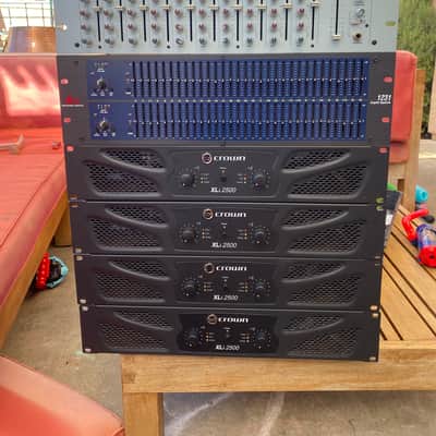 Pro PA Rack System – DBX EQ + Crossover + Mixer + (4) Crown XLi 2500 Amps