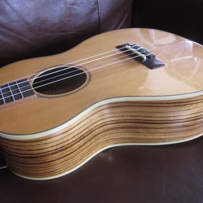 Teton Baritone Ukulele TB160ZWG - Solid Spruce Top & Zebra Wood Back & Sides