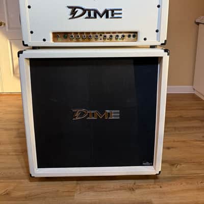 Dime D100 White Half Stack w/ D412 Eminence 4x12 Cabinet – Extremely Rare Dimebag Darrell Signature Amp