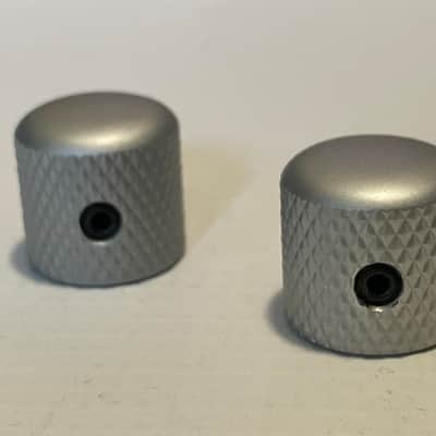 2000's Electric Guitar Brushed Chrome Dome Metal Volume Allen Set Screw Knobs Fits Jackson Dinky