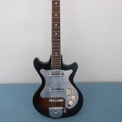 Vintage 1960s Teisco Bizarre Guitar Kawai S1 S70 2 PU Awesome Rare Stock Greenburst Wicked Design Kingston Norma Zim-Gar.