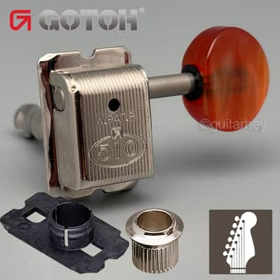 NEW Gotoh SDS510-P5R 6-In-Line Vintage Style Tuners Fender Strat Tele - NICKEL