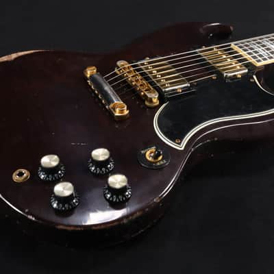 Gibson Custom SG Custom Figured Electric Guitar - Dark Walnut, Heavy Aging 941