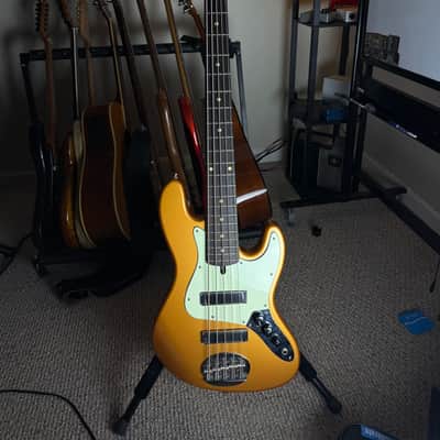 Lakland Skyline J-Sonic 5-String Aztec Gold Bass Guitar