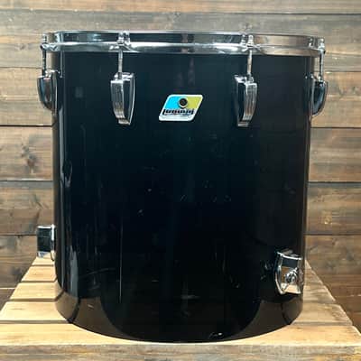 1970s Ludwig Smoke Black Vistalite 16x16 Concert Floor Tom