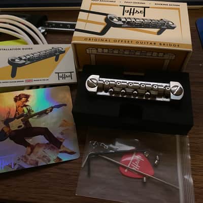 Tuffset Original Offset Guitar Bridge 2024 - Chrome