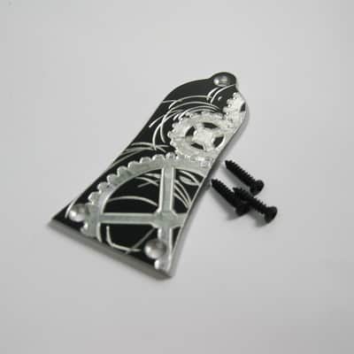 Rock Handwork Handmade gear wheel pattern aluminum truss rod cover fits most Epiphone guitars epi-AB5