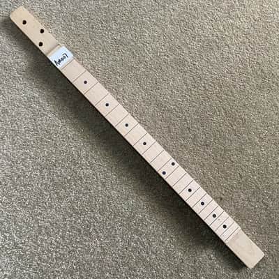 3 String Maple Wood Cigar Box Guitar Neck, 22 Frets