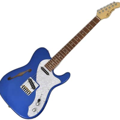 G&L USA ASAT Classic Thinline Guitar Midnight Blue Metallic